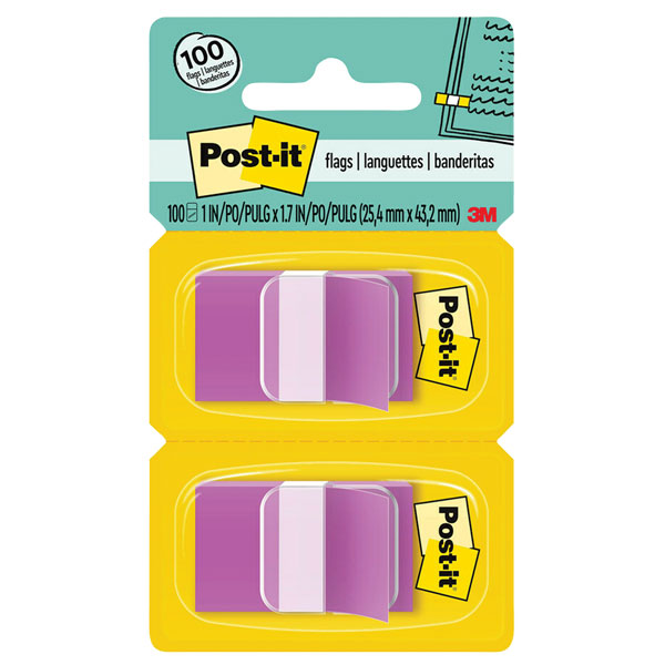 POST-IT 680-PU2 FLAGS PURPLE TWIN PACK 100 Meteor Office Products Depot