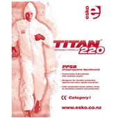 TITAN 220 COVERALL DISPOSABLE POLYPROPYLENE PPSB CE CAT1 3XL WHITE