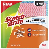 SCOTCHBRITE ALL PURPOSE ABSORBENT WIPES ANTIBACTERIAL PACK 12