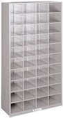 PRECISION PIGEON HOLE CABINET 40 COMPARTMENTS W1037 X D386 X H1825MM SILVER GREY