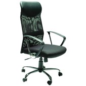 SYLEX STAT TASK CHAIR HIGH MESH BACK 1LEVER ARMS BLACK