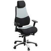 EDEN CONTROL 24HOUR OFFICE CHAIR HIGHBACK WITH ARMS ALUMINUM BASE BLACK