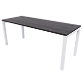 ZEALAND QUATRO DESK W1500 X D700 X H725MM SILVER BASE FIORDLAND ELM TOP