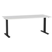 KNIGHT AGILE FIXED DESK W1800 X D800 X H715MM BLACK FRAME WHITE TOP