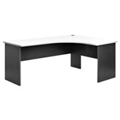 PULSE WORKSTATION RIGHT HAND W1800 X W1200 X D600 X H730MM WHITE TOB IRONSTONE SLAB