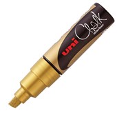 UNIBALL CHALK MARKER CHISEL TIP 8MM GOLD