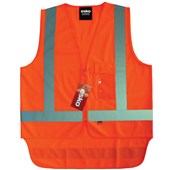 ESKO SAFETY VEST DAYNIGHT WITH CELLPHONE ID AND PEN POCKETS XL HIVIS ORANGE