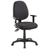 ADVANCE HIGH BACK 3 LEVER CHAIR WITH ARMS BLACK