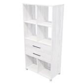 ZEALAND CUBBY HOLE BOOKCASE 6 CUBE 2 DRAWERS W800 X D400 X H1650MM NORDIC PINE