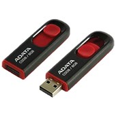 ADATA C008 FLASH DRIVE USB 20 RETRACTABLE 64GB BLACKRED