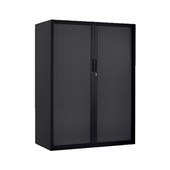 PRECISION SMARTSTORE G4 TAMBOUR 3 LEVEL W900 X D460 X H1000MM BLACK TEXTURE WITH BLACK PVC SLATS