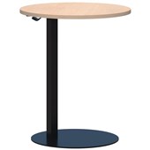 ACCENT MEMO LAPTOP TABLE OVAL H650 X L550 X D450MM BLACK BASE REFINED OAK TOP