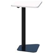 ACCENT MEMO LAPTOP TABLE TRAPEZIUM H650 X L500 X D450MM BLACK BASE SNOW TOP