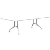 ACCENT SHOT BOARDROOM TABLE L2400 X D1200MM WHITE BASE SNOW TOP