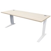 ZEALAND MIRAGE DESK W1500 X D700 X H725MM SILVER BASE SEASONED OAK TOP