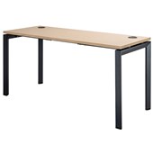 ZEALAND NOVAH DESK W1800 x D600MM BLACK BASE SEASONED OAK TOP