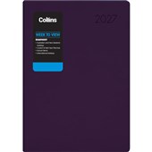 COLLINS DIARY RHAPSODY A53 ROYAL PURPLE WEEK TO VIEW ODD YEAR