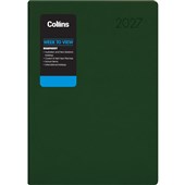 COLLINS DIARY RHAPSODY A53 RACING GREEN WEEK TO VIEW ODD YEAR