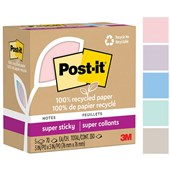 POSTIT RECYCLED SUPER STICKY NOTES 654R5SSNRP 76X76MM WANDERLUST PACK 5