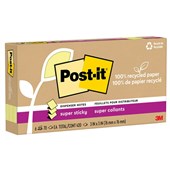 POSTIT RECYCLED SUPER STICKY POPUP NOTES R330R6SSCY 76X76MM YELLOW PACK 6