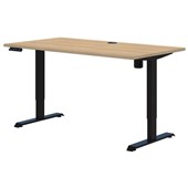 ACCENT RAPID ELECTRIC DESK 1200X700MM BLACK FRAME CLASSIC OAK TOP