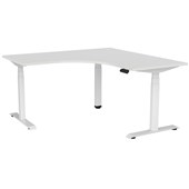 KNIGHT HAVEN ELECTRIC WORKSTATION W1500W X D700 X H6301280MM WHITE FRAME WHITE TOP