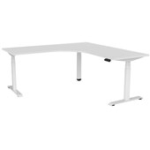 KNIGHT HAVEN ELECTRIC WORKSTATION W1800W X D700 XH6301280MM WHITE FRAME WHITE TOP