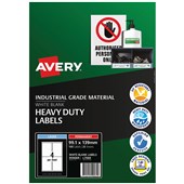 AVERY 959069 L7069 HEAVY DUTY LASER LABELS 4UP WHITE PACK 25