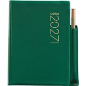 COLLINS DIARY POCKET PENCIL A72PP W74 X L105MM GREEN 2 DAYS PER PAGE ODD YEAR