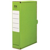 FM STORAGE CARTON FOOLSCAP W250 X H385 X D85MM GREEN