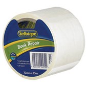 SELLOTAPE BOOK REPAIR TAPE W72MM X L25M TRANSPARENT