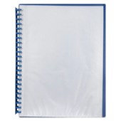 MARBIG DISPLAY BOOK REFILLABLE 20 POCKET A4 CLEARBLUE