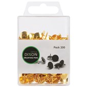 DIXON NO3 DRAWING PINS BRASS PACK 200