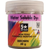 5 STAR POWDERED DYE WATER SOLUBLE 30G BROWN