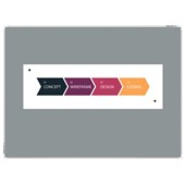 BOYD VISUALS PINBOARD HOOK AND LOOP H900 X W1200MM GREY