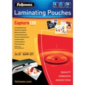 LAMINATING POUCH FELLOWES A4 125MIC PKT25