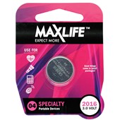 MAXLIFE BATTERY LITHIUM CR2016