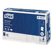 TORK 184987 H2 XPRESS UNIVERSAL SLIMLINE MULTIFOLD HAND TOWEL 1 PLY 210 X 240MM WHITE PACK 230 SHEETS