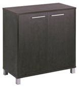 CUBIT CUPBOARD 2 SHELVES W900 X D450 X H900MM DARK OAK