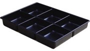 PRECISION DESK DRAWER ORGANISER 6 COMPARTMENT BLACK