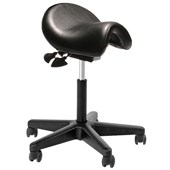 BURO BAMBACH SADDLE STOOL HEIGHT ADJUSTABLE 2LEVER VINYL BLACK