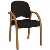 KNIGHT JAZMIN TAWA VISITOR CHAIR CROWN FABRIC EBONY