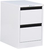 PRECISION CLASSIC VERTICAL FILING CABINET 2 DRAWER W470 X D620 X H720MM WHITE SATIN