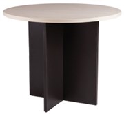 ZEALAND MEETING TABLE ROUND W900 X H725MM CARBON FRAME WASHED MAPLE TOP