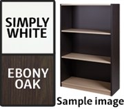 ZEALAND BOOKCASE 2 SHELVES W800 X D300 X H1200MM EBONY OAK