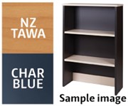 ZEALAND HUTCH W1200 X D300 X H1165MM CHAR BLUE AND NZ TAWA