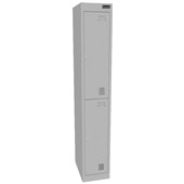 OPD STORAGE LOCKER 2 TIER W300 X D450 X H1800MM STONE GREY