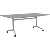 KNIGHT TEAM FLIP TABLE W1800 X D900 X H720MM SILVER FRAME SILVER TOP