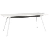 KNIGHT TEAM BOARDROOM TABLE ROUND D1800 X H730MM WHITE FRAME WHITE TOP