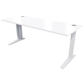 ZEALAND MIRAGE DESK W1500 X D700 X H725MM SILVER BASE WHITE TOP